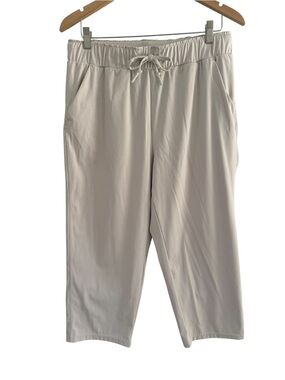 32 Degrees Women's Cropped Drawstring Pants - Light Taupe